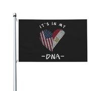 Résistant aux intempéries Drapeau en polyester Egypte C'est dans mon ADN Drapeau égyptien des États-Unis Imprimé haute qualité Drapeau avec œillets métalliques 3x5 Ft pour bars,jardin