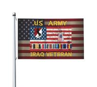Résistant aux intempéries Drapeau thématique Drapeau des vétérans irakiens du 11e régiment de cavalerie blindée de l'armée Léger Drapeau saisonnier 3x5 Ft pour Décoration extérieure,jardin,dortoirs