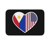 Résistant aux intempéries Tapis d'Entrée J'aime Ame et Les Philippines Soft Cozy Absorbent Paillasson Tapis Sortie de Douche 40×60cm pour Balcon,Salon,Chambre