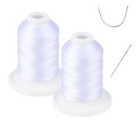 Résistant aux UV - Simthread 100% polyester - 2 bobines de fil lié Tex 69 (12 wt) - 227,4 m x 2 bobines NP-blanc