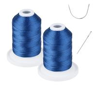 Résistant aux UV - Simthread 100% polyester - 2 bobines de fil lié Tex 69 (12 wt) - 227,4 m x 2 bobines NP-bleu