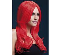 Résistant Chaleur Perruque Lavable Styleable Femmes Déguisement Khloe Rouge