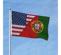 Resistant Exterieur Drapeau De Jardin Amérique Compliquée Portugal Portugais Drapeaux Bannières Résistant À La Décoloration Uv Drapeau Personnalisé Pour Cadeau De Noë, Terrasse, Jardin, 3X5 Ft