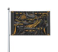 Resistant Exterieur Pirate Drapeaux 90X150Cm Dieux De L'Égypte Ancienne Anubis Drapeau Personnalisé Parfait Drapeau De Jardin Pour Jardin, Décoration D'Halloween, Cadeau D'Anniversaire