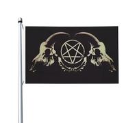 Resistant Exterieur Pirate Drapeaux 90X150Cm Pentagramme Occulte Wiccan Déesse De La Triple Lune Drapeaux Diversité Drapeau Personnalisé Pour Décoration D'Halloween, Jardin, Festival