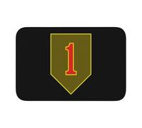 Résistant Paillasson Avant Badge d'identification du Service de Combat de la 1ère Division d'infanterie Tapis de Porte intérieur et extérieur Tapis pour Animaux 40×60cm pour Balcon,Cour,Salon
