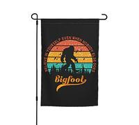 Résistant Signes De Jardin 30X45Cm Bigfoot Crois En Toi Même Quand Personne D'Autre Ne Le Fait Drapeau De Noël Décoratif Drapeaux De Vacances Pour Cour, Vacances, Fête