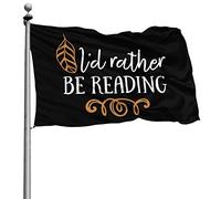 Résistants Aux Intempéries Bruant Couleurs Vives Drapeaux Je Préférerais Lire 90X150Cm Drapeaux De Pirate Pour Célébration Bar Extérieur