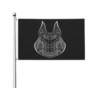 Résistants Aux Intempéries Drapeau De Jardin 90X150Cm Dieu Égyptien Antique Anubis Égypte Drapeau Personnalisé Couleurs Vives Pirate Drapeaux Pour Cadeau D'Anniversaire, Terrasse, Jardin