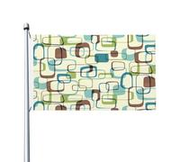Résistants Aux Intempéries Drapeau De Jardin 90X150Cm Motif Géométrique Vintage Moderne Du Milieu Du Siècle Drapeau Personnalisé Diversité Drapeaux Pour Décoration D'Intérieur, Cadeau De Noë