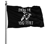 Résistants Aux Intempéries Drapeau De Jardin Couleurs Vives Bruant Montre-Moi Tes Pitties 90X150Cm Bannière Extérieure Pour Bar Manif Célébration
