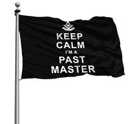 Résistants Aux Intempéries Drapeau De Jardin Double Couture Bruant Reste Calme, Je Suis Un Passé Maître 90X150Cm Drapeaux De Pirate Pour Célébration Extérieur Événements