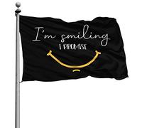 Résistants Aux Intempéries Drapeau De Jardin Personnalisée Bannière Je Souris, Je Te Le Promets 90X150Cm Drapeaux Pour Bar Balcon Événements