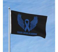 Résistants Aux Intempéries Drapeau De Jardin Sensibilisation Au Cancer Du Côlon Pirate Drapeaux Parfait Drapeaux Bannières Pour Festival, Décoration D'Halloween, Cadeau D'Anniversaire, 3X5 Ft