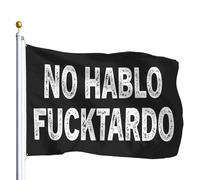 Résistants Aux Intempéries Drapeau No Hablo Fucktardo Drapeaux Avec Œillets Suspendus Fanion Pour Intérieur Célébration Anniversaire 90X150Cm