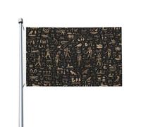 Résistants Aux Intempéries Drapeau Personnalisé 90X150Cm Hiéroglyphes Du Dieu Égyptien Antique Anubis Pirate Drapeaux Haute Qualité Drapeaux Pour Festival, Jardin, Cadeau D'Anniversaire