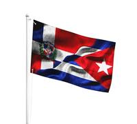 Résistants Aux Intempéries Drapeau Personnalisé République Dominicaine Cuba Cubain Drapeaux Bannières Polyester Pirate Drapeaux Pour Cadeau De Noë, Festival, Jardin, 3X5 Ft