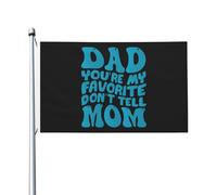 Résistants Aux Intempéries Drapeaux 90X150Cm Papa, Tu Es Mon Préféré, Ne Le Dis Pas À Maman Drapeau Personnalisé Resistant Exterieur Pirate Drapeaux Pour Festival, Cadeau De Noë