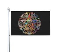 Résistants Aux Intempéries Drapeaux 90X150Cm Pentagramme De Sorcière Occulte Wiccan Drapeau De Jardin Individualité Drapeau Personnalisé Pour Jardin, Terrasse, Festival