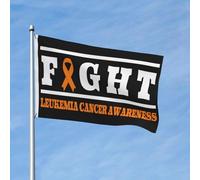 Résistants Aux Intempéries Drapeaux Bannières Lutte Contre La Leucémie Et Sensibilisation Au Cancer Drapeau Personnalisé Diversité Drapeau De Jardin Pour Cadeau De Noë, Jardin, 3X5 Ft