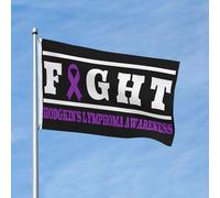 Résistants Aux Intempéries Drapeaux Bannières Sensibilisation À La Lutte Contre Le Lymphome De Hodgkin Drapeau De Jardin Diversité Drapeau Personnalisé Pour Terrasse, Cadeau De Noë, 3X5 Ft