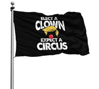 Résistants Aux Intempéries Drapeaux Couleurs Vives Drapeau De Jardin Élisez Un Clown, Attendez-Vous À Un Cirque 90X150Cm Bannière Pour Extérieur Fête Manif