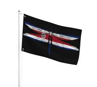 Résistants Aux Intempéries Pirate Drapeau 90X150Cm Libellule Du Costa Rica Drapeaux Bannières Couleurs Vives Drapeau De Jardin Pour Cadeau De Noë, Cadeau D'Anniversaire, Décoration D'Halloween