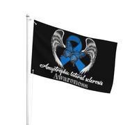 Résistants Aux Intempéries Pirate Drapeau 90X150Cm Sensibilisation À La Sclérose Latérale Amyotrophique Drapeaux Bannières Couleurs Vives Drapeaux Personnalisé Pour Jardin, Terrasse
