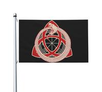 Résistants Aux Intempéries Pirate Drapeaux 90X150Cm Noeud De Trinité Mystique Viking Infini Drapeau De Jardin L'Intérieur Drapeaux Pour Cadeau De Noë, Décoration D'Intérieur, Festival