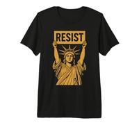 Résister à la Statue de la Liberté Rebelle Protest Contre Les tarifs élevés T-Shirt Haut de Gamme