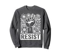 Résister | Solidarité Fist Flower Protest Equality Awarness Sweatshirt