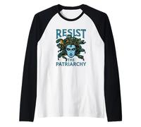 Résistez au patriarcat - Puissance féministe de Méduse Manche Raglan