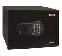 RESKAL - Coffre de Sécurité 16,5L avec Combinaison Électronique et Alarme - 2 Pênes de 20mm, Clé de Secours - Acier Monobloc - Dimensions 250x350x250 mm - Robuste et Sécurisé