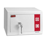 RESKAL Coffre de sécurité SM1 Premium 9,9 litres Blanc, 2 clés fournies - Dim : L31 x H20 x P20 cm