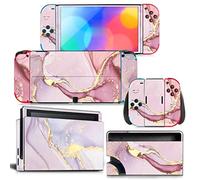 RESKIO Autocollant pour Switch OLED Skin Sticker Decal Cover pour Switch OLED Console Skin Dock Joy Con Wrap Full Wrap Skin pour NS OLED Vinyl 92696 Autocollant l'adhérence