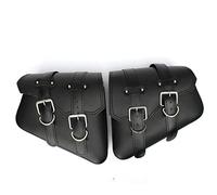 RESKIO Universel Une Paire De Sacoches De Moto en Cuir PU Outil De Rangement Sacoches Pochette Sac Latéral pour Harley pour Davidson Touring Cruiser Accessoires latéraux