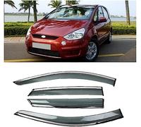 RESKIU 4 Pièces Deflecteur Vitre Voiture pour Ford S-Max 2007-2008, Déflecteur Vent Voiture Latérale Déflecteurs de Fenêtre Pare-Pluie Visières de Fenêtre