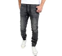 Reslad Pantalon de jogging en jean pour homme Coupe slim RS-2073 - Noir - XX-Large