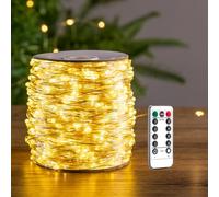 RESNICE Guirlande Lumineuse LED de, Étanche, Blanc Chaud, avec Télécommande pour Salon, Chambre, Jardin, Terrasse, Balcon, Mariage ou Décorations de Noël (30 M-300 LED)