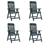 RESOL Blanes Set 4 Fauteuils de Jardin. Recliners 5 Position, avec Haut Dossier et accoudoirs | Léger et Confortable avec 5 Multiposition, Pliable - Couleur Anthracite