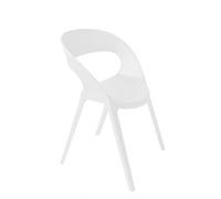Resol Carla Lot de 2 chaises en Plastique Blanc 55,7 x 56,5 x 78,7 cm