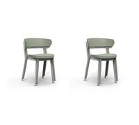 Resol Set 2 Fauteuils Casino Gris - Fibre de Verre, Polypropylène 525x500x738mm