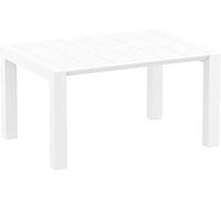 RESOL Vegas Extendable Table de Jardin 100x100 / 140 cm Salle à Manger intérieur ou extérieure sur Les terrasses, balcons ou patios | Protection UV | Entretien Facile - Blanc