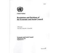Resolutions And Decisions Of The Economic And Social Council