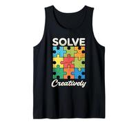Résolvez Un penseur de Puzzle créatif et coloré Débardeur
