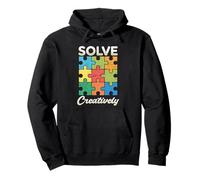 Résolvez Un penseur de Puzzle créatif et coloré Sweat à Capuche
