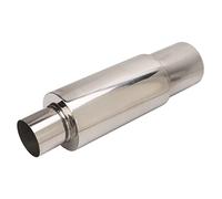 Résonateur D'échappement, Résonateur de Silencieux D'échappement en Acier Inoxydable 2.5in Inlet 3.5in Outlet Tail Pipe Universal pour Voiture