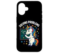 Résoudre des problèmes mathématiques Licorne Graphique Coque pour iPhone 16