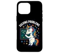 Résoudre des problèmes mathématiques Licorne Graphique Coque pour iPhone 16 Pro Max