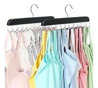 Resovo Cintre pour soutien-gorge, débardeur, 20 crochets, pliable, en bois, économise de l'espace, organiseurs de placard et rangement pour dortoir et appartement pour débardeur, soutien-gorge,